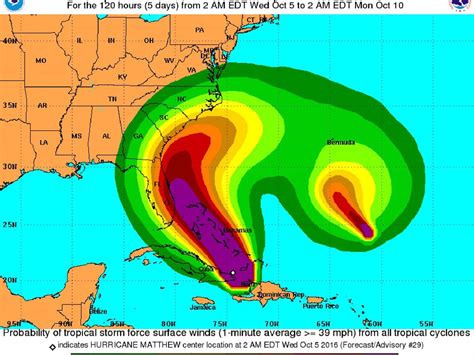Los Mapas Que Muestran La Trayectoria Del Huracán Matthew Infobae