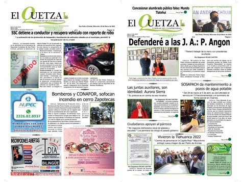 Nuestra Portada Edici N Del Marzo El Quetzal De Cholula