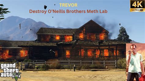 Trevor Destroy O Neills Brothers Meth Lab Gta V Gameplay Youtube