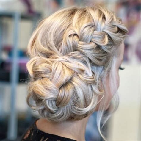 Side French Braid Bun