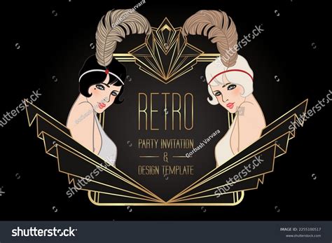 Flapper Girl Art Deco 1920s Style Stock Vector Royalty Free