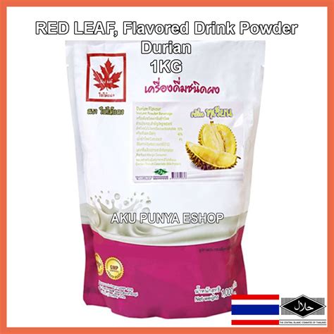 Durian Red Leaf Flavored Drink Powder Serbuk Perasa Minuman Kg