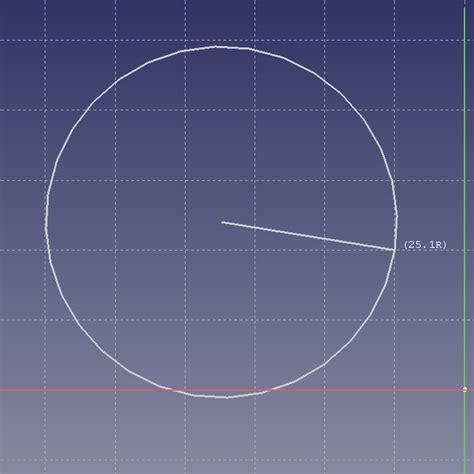 FreeCAD 円の作成1 XSim