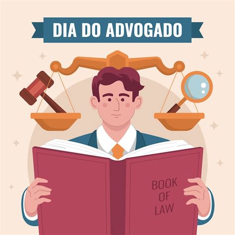 Ilustração plana para celebração do dia do advogado brasileiro Vetor