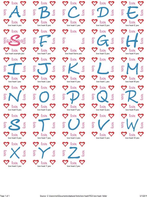 Love Heart Monogram Font Design – Sew Fun Fonts