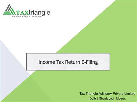 User Guide On E Filing Of Itr Ppt