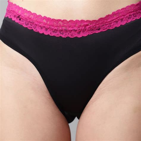 Buy Prettycat Women Black Solid Mid Rise Sexy Bikini Panty Online