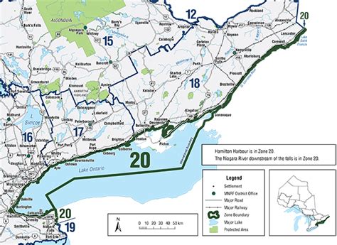 Ontario Fishing Zones Map