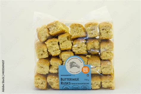 Johannesburg South Africa A Bag Of Buttermilk Rusks From Woolworths