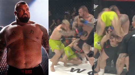 Video: Eddie Hall Tosses Opponent In The Air Before Scoring KO Win In Bizarre 2v1 Fight, Calls ...