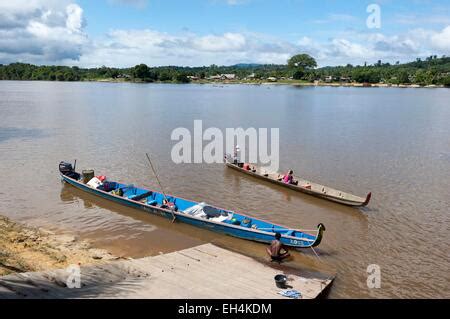 Republic of Suriname, Lawa River becoming downstream the Maroni Stock Photo, Royalty Free Image ...