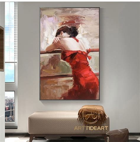 Nude Wall Art Sexy Nude Girl Wall Art Erotic Painting Bedroom Etsy