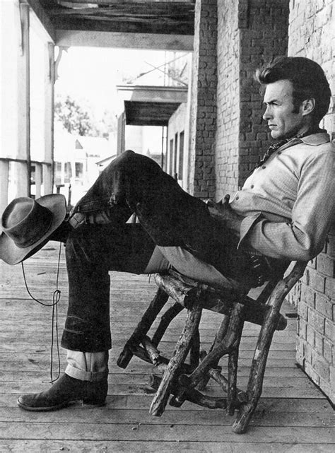 Clint Eastwood Photographed On The Set Of Rawhide C 1959 The Man