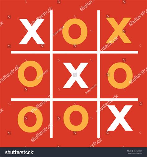 Tic Tac Toe Xo Game Tic Stock Vector Royalty Free 252726004 Shutterstock