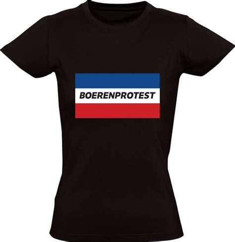 Boerenprotest Dames T Shirt Boeren Eten Steun De Boeren