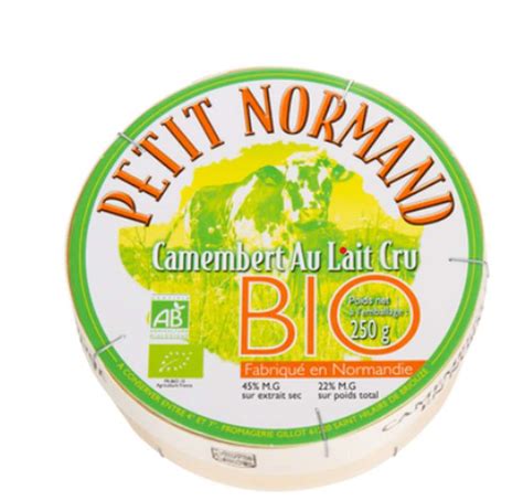 Camembert Bio Au Lait Cru Petit Normand 250 G Bam Courses