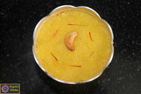 Kesari with no added synthetic food color - Megala's Kitchen