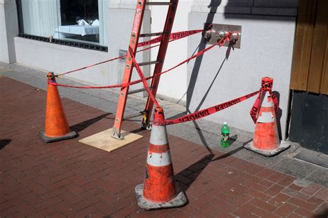 Still Life with Cone, Standpipe, Caution Tape