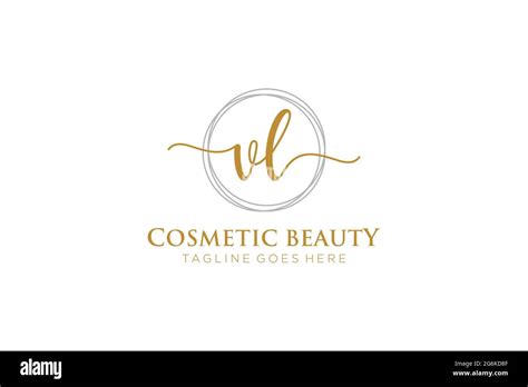 Vl Feminine Logo Beauty Monogram And Elegant Logo Design Handwriting