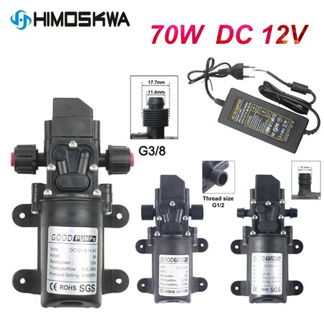 Business Industrial DC 12V 130PSI 6L Min Water High Pressure