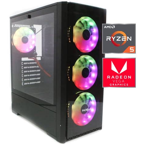 PC Computadora Gamer AMD Ryzen 5 5600 6 Núcleos 16GB DDR4 120GB SSD