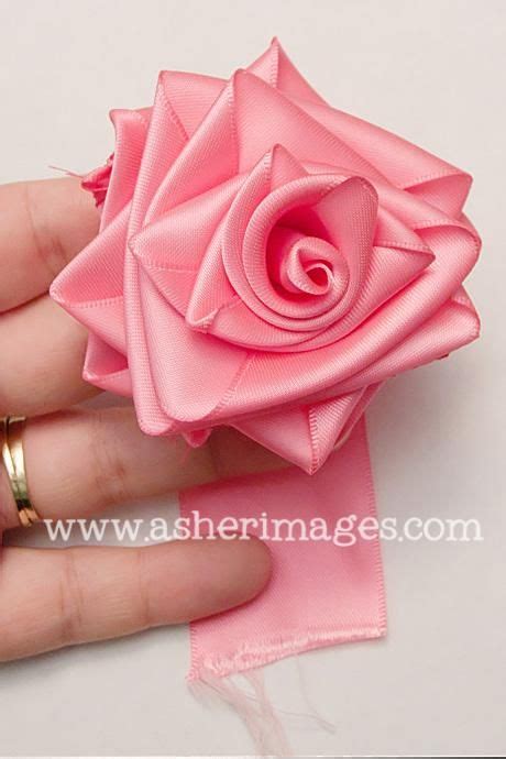 Ribbon Flowers Diy Satin Ribbon Rose Tutorial Ribbon Flowers Diy