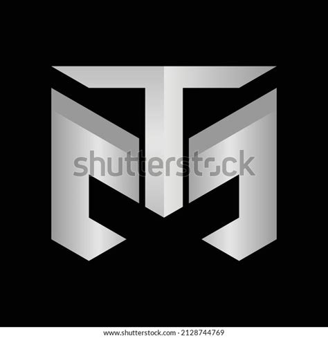 Letter Tm Monogram Logo Design Stock Vector Royalty Free