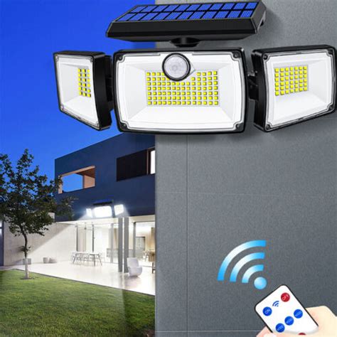 Head Led Solar Light Outdoor Pir Motion Sensor Garden Wall Security