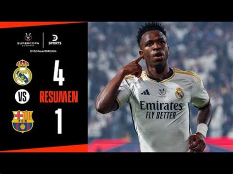 Resultado Real Madrid vs Barcelona Real Madrid goleó 4 1 a Barcelona