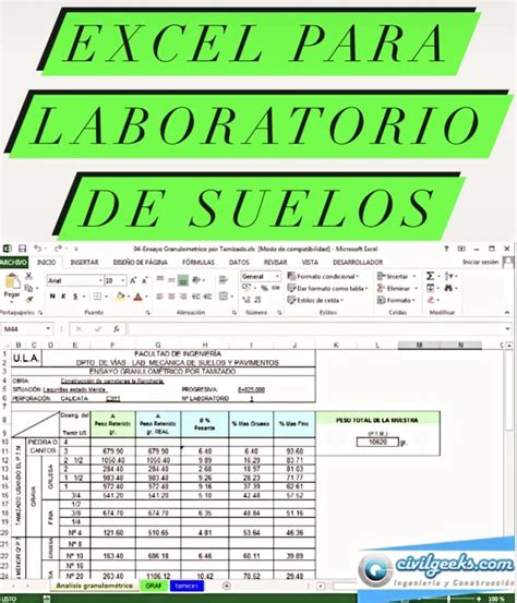 Hojas Excel Para Laboratorio De Suelos CivilGeeks Hojas De