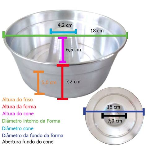 Forma De Pudim Bolo Alum Nio Para Padaria Cone Cm Okayshop