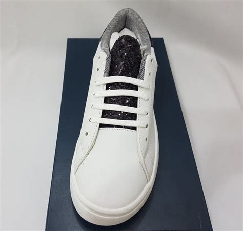 Tenis Blancos Dama Con Brillos Estilo Keds Conve En Mercado