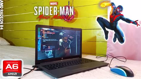 Spider Man Miles Morales AMD A6 Radeon R4 Graphics Low End Laptop