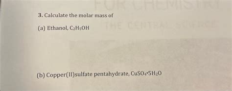 Solved B Copper Ii Sulfate Pentahydrate Cuso4⋅5h2o