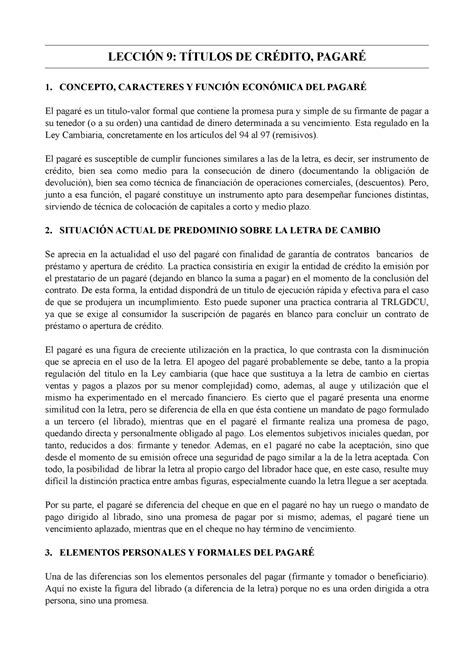 Lecci N Apuntes De Derecho Mercantil Ii Segunda Parte Lecci N