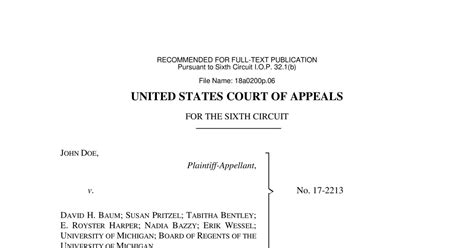 Doe V U Of M Appeals Court Rulings Pdf DocDroid