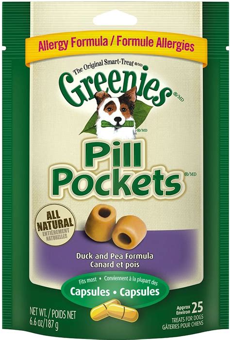 Greenies Pill Pockets Canine Roasted Duck & Pea Allergy Formula Dog Treats Yow Pets