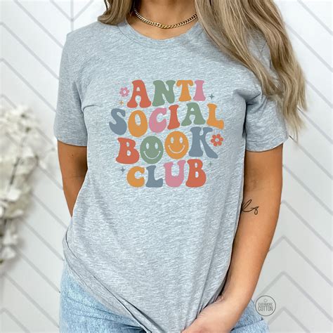 Antisocial Book Club Shirt Bookish Shirt Book Lover Shirt Book Gift