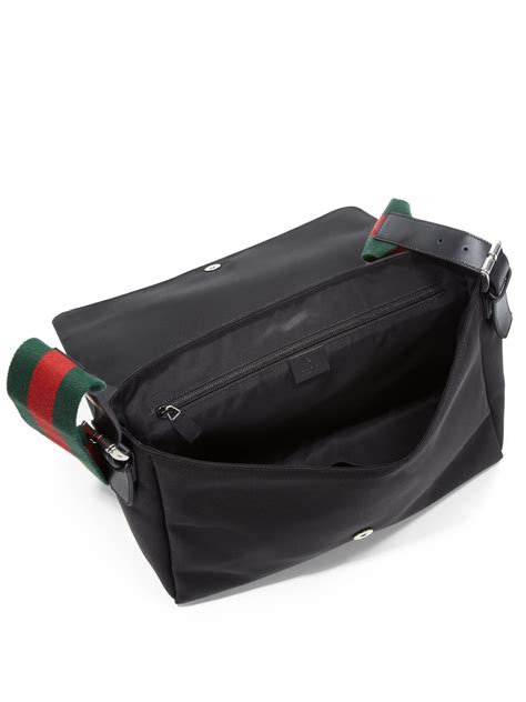 Lyst Gucci Techno Canvas Messenger Bag In Black For Men