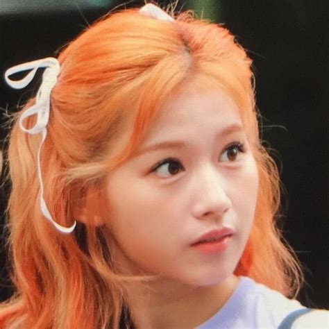 Sana Orange Hair On Tumblr