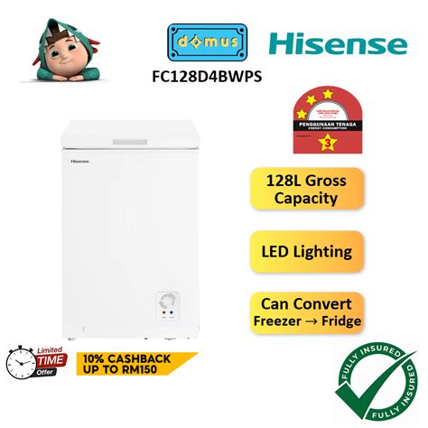 Hisense Mini Chest Freezer 128L Peti Freezer Murah Deep Freezer Peti