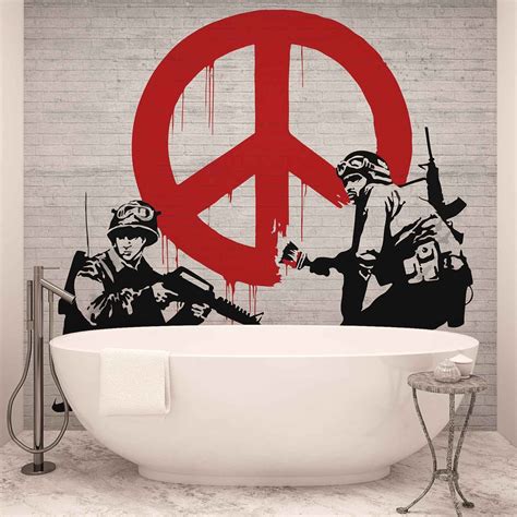 Banksy Graffiti Wall Paper Mural Buy At Ukposters