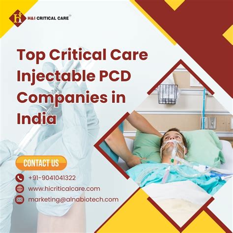 List Of Top Critical Care Injectable Pcd Companies In India