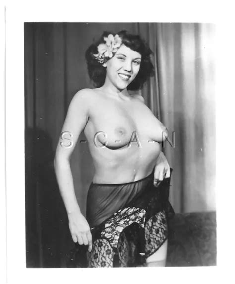 Original Vintage S S Nude Rp Super Endowed Flower Woman Takes