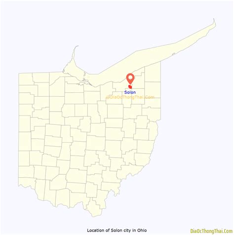 Map of Solon city, Ohio - Thong Thai Real