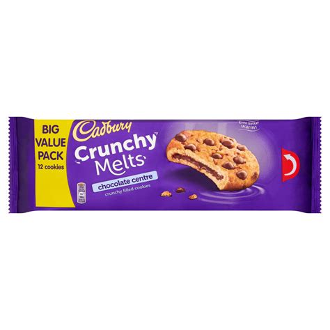 Cadbury Crunchy Melts Chocolate Centre Chocolate Chip Cookies 312g