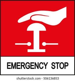 Emergency Stop Sign Stock Vector (Royalty Free) 506136853 | Shutterstock