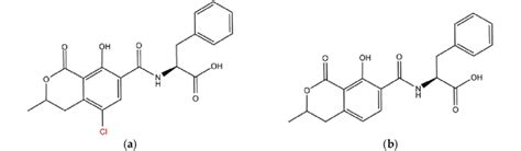 Chemical structure of (a) ochratoxin-A (OTA) and (b) ochratoxin-B... | Download Scientific Diagram