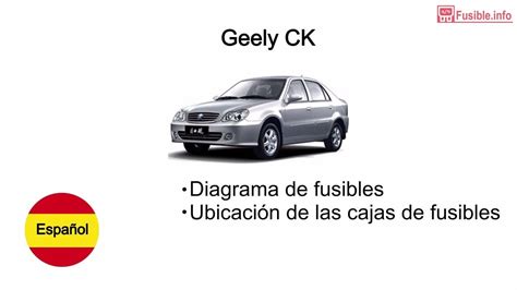 ᐅ Diagrama de fusibles Geely CK en español