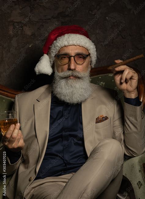 Cigar Smoking Santa